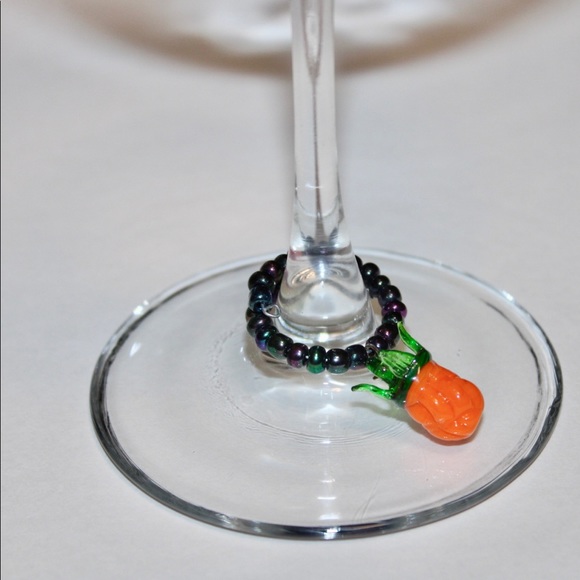 ๐3/20$5/25๐SET VINTAGE BLOWN GLASS FRUIT WINE GLASS CHARM - Picture 14 of 16